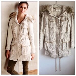 Anthropologie Hei Hei Lunan Anorak Hooded Jacket with Removable Sherpa Lining 6
